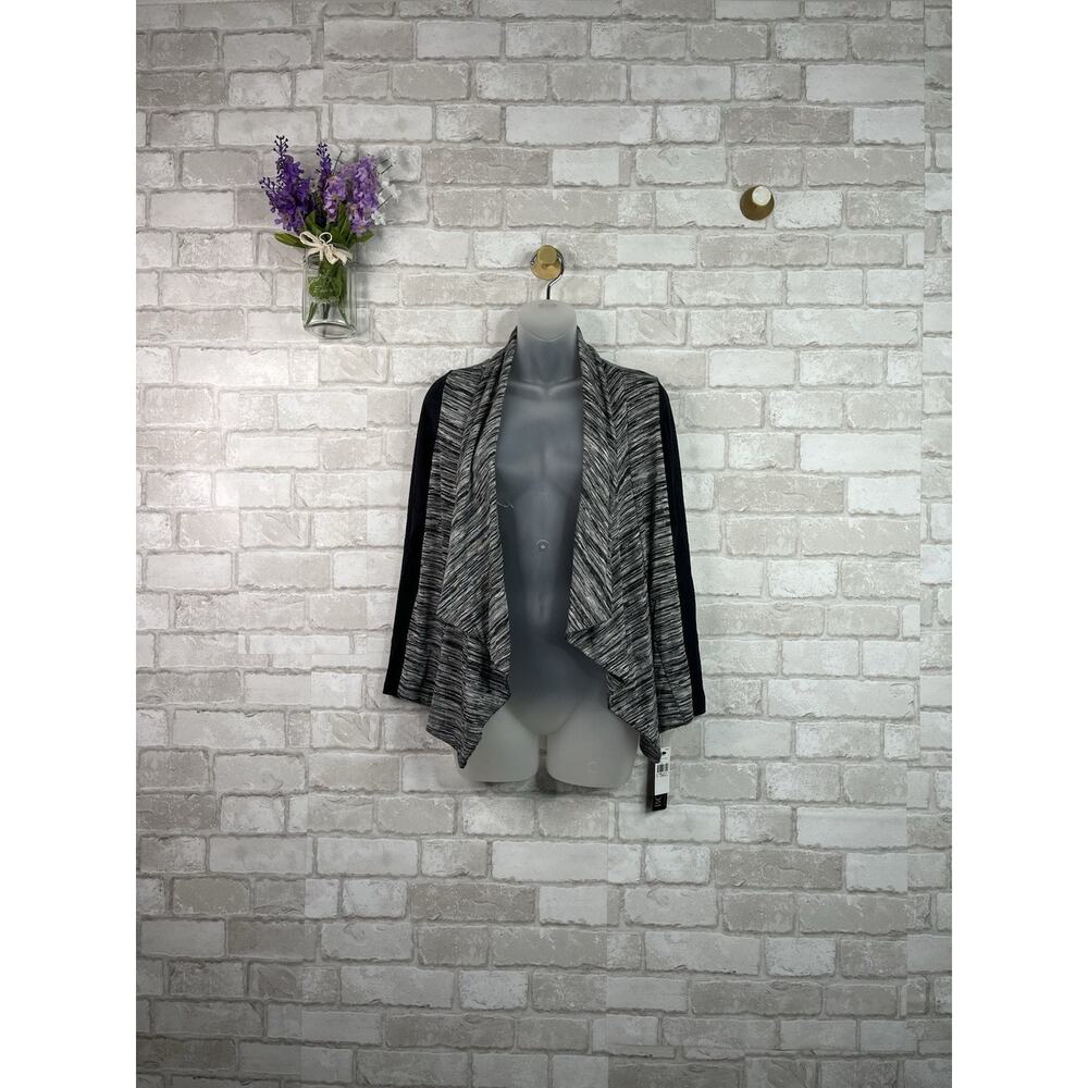 NWT BCX Gray/Black Open Cardigan